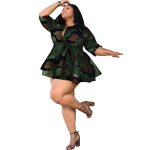 Elevate Your Night Out with the Lapel Tie Camouflage Cardigan Jacket